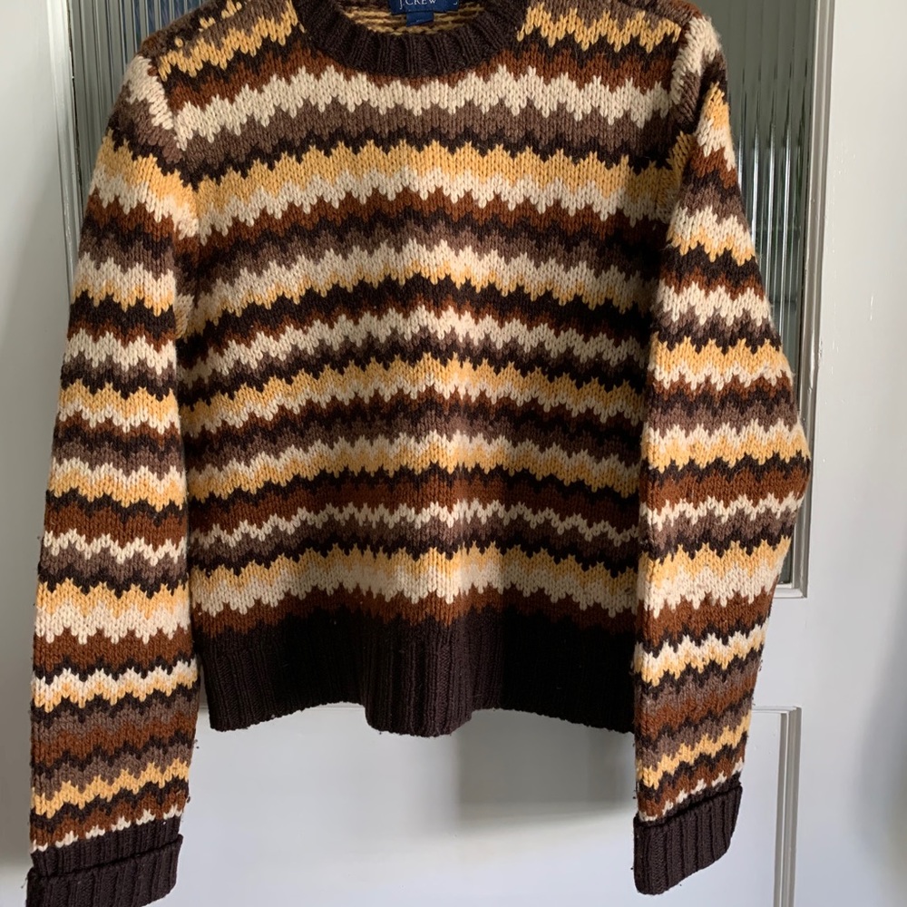 Vintage JCrew ZigZag Lambswool Sweater